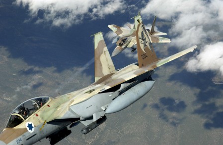 Two Israeli F-15I strike fighters