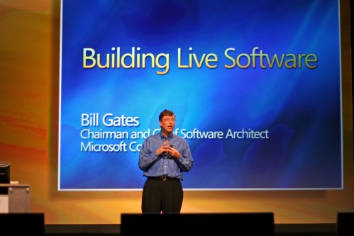 Bill Gates introducing Windows Live in 2005