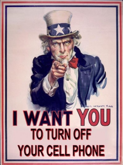 Uncle Sam says: turn off your damn phone