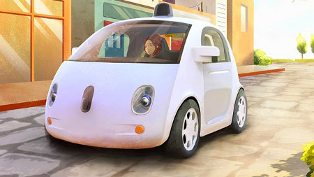 Google self-driving car, design rendering