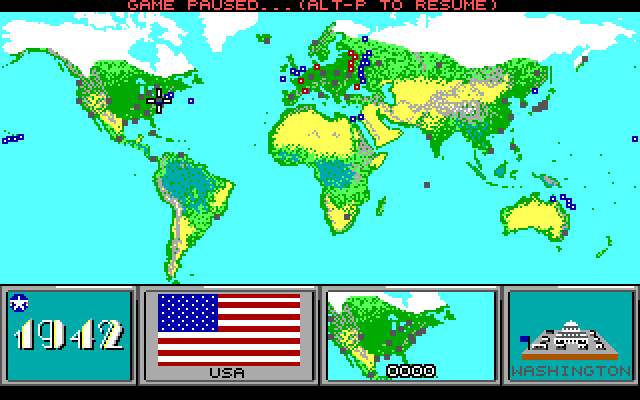 Command H.Q.: world map (1942 scenario)