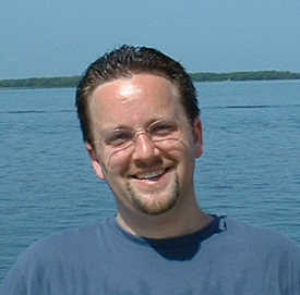 Our Favorite Geek on the Cabbage Key ferry